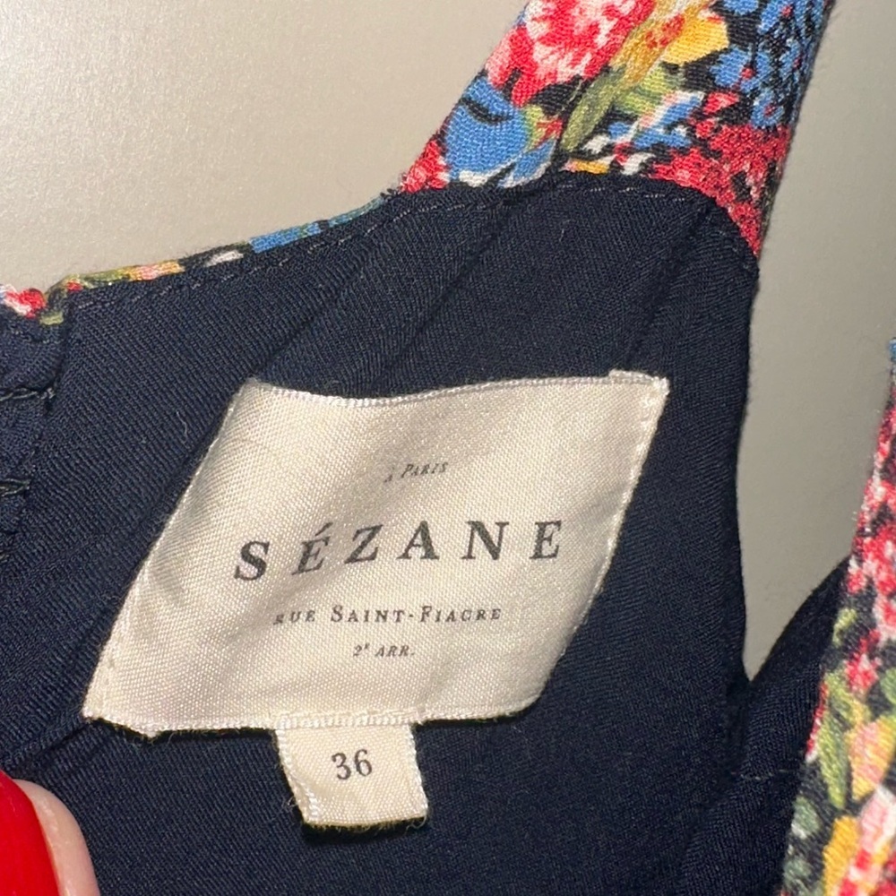 Sézane Dorotha Floral Dress with a side slit size 36 - Picture 6 of 8